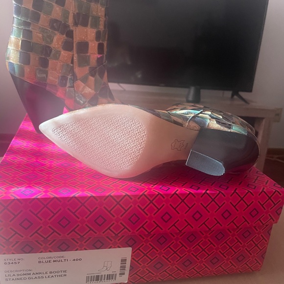 Tory Burch stained glass leather ankle boots - Picture 3 of 4